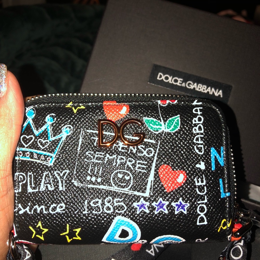 Dolce&Gabbana Black/Multi Mural Print Wallet